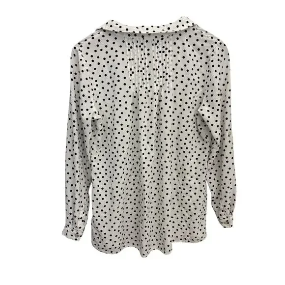 Seraphine Maternity Sz 8 Dotty Woven Blouse Polka Dots - Picture 3 of 8